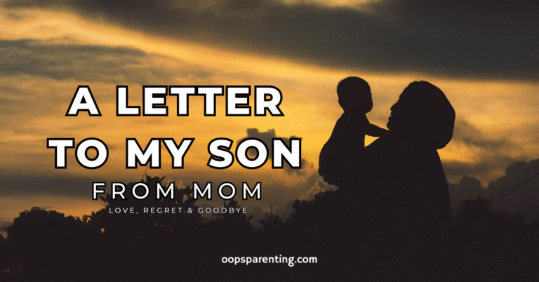 An emotional handwritten letter from a mother to her son, filled with love, regret, and a final goodbye.